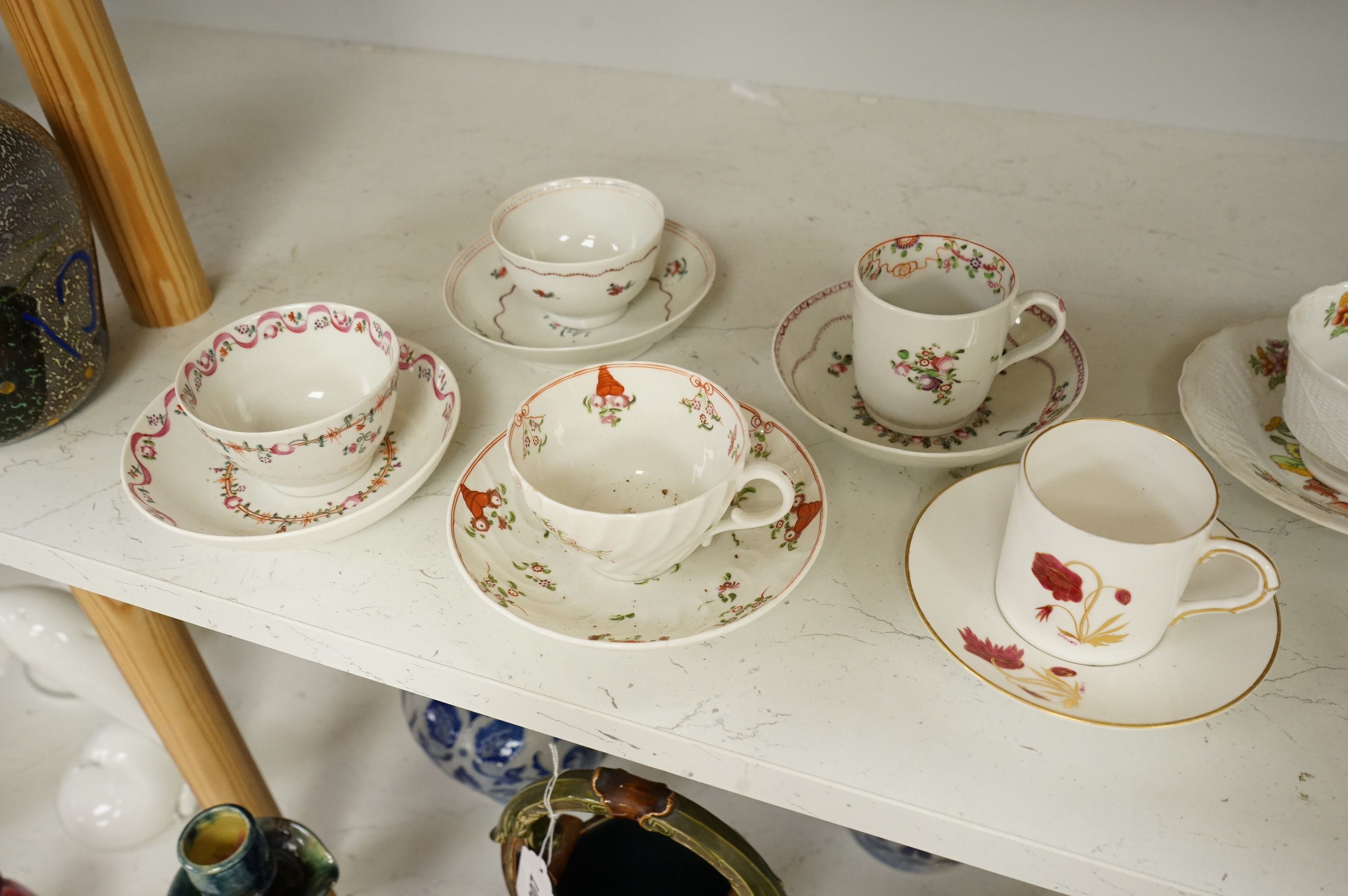 A collection of 18th century and later English teaware (18)